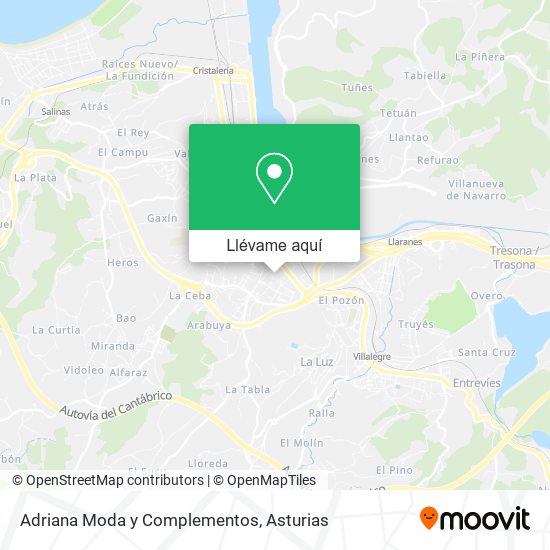 Mapa Adriana Moda y Complementos