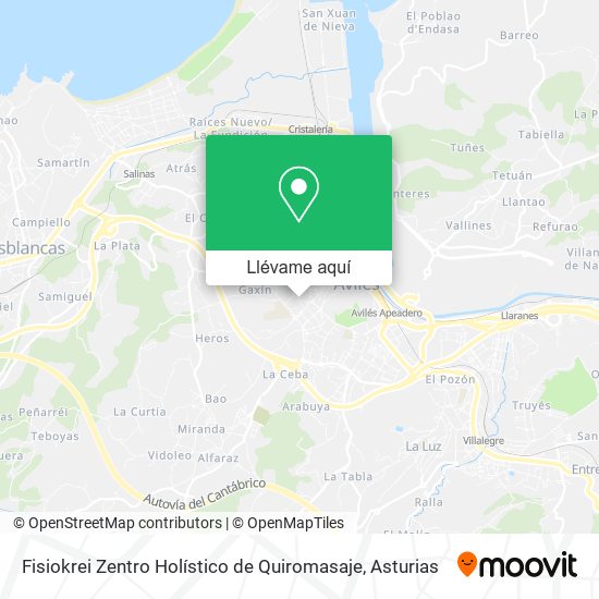 Mapa Fisiokrei Zentro Holístico de Quiromasaje