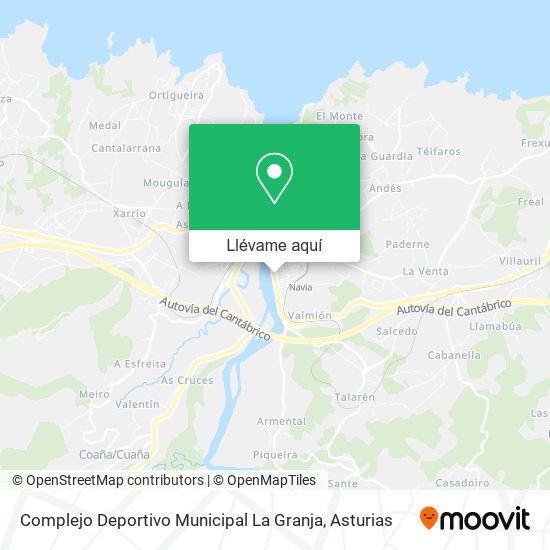 Mapa Complejo Deportivo Municipal La Granja