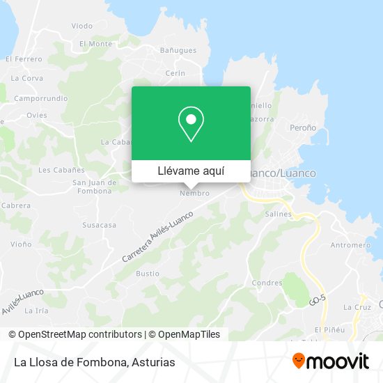 Mapa La Llosa de Fombona