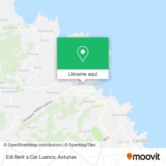 Mapa Edi Rent a Car Luanco