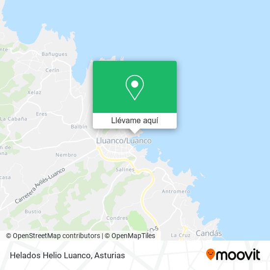 Mapa Helados Helio Luanco