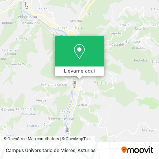 Mapa Campus Universitario de Mieres