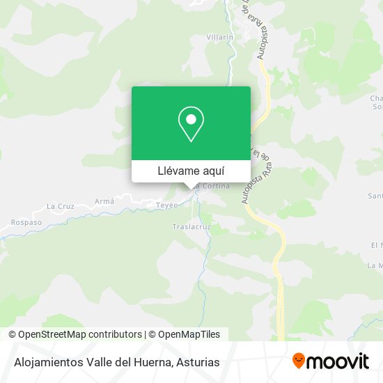 Mapa Alojamientos Valle del Huerna