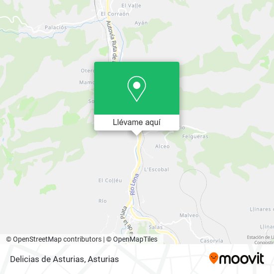 Mapa Delicias de Asturias