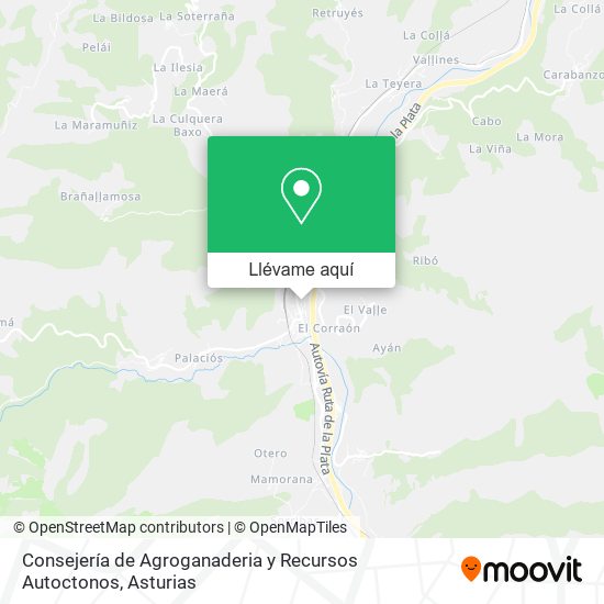 Mapa Consejería de Agroganaderia y Recursos Autoctonos