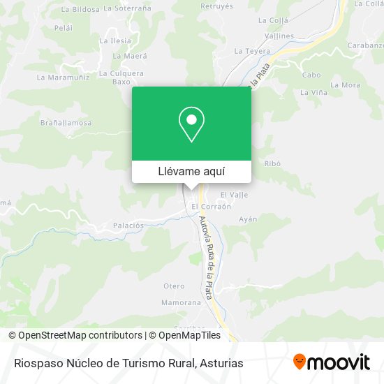 Mapa Riospaso Núcleo de Turismo Rural
