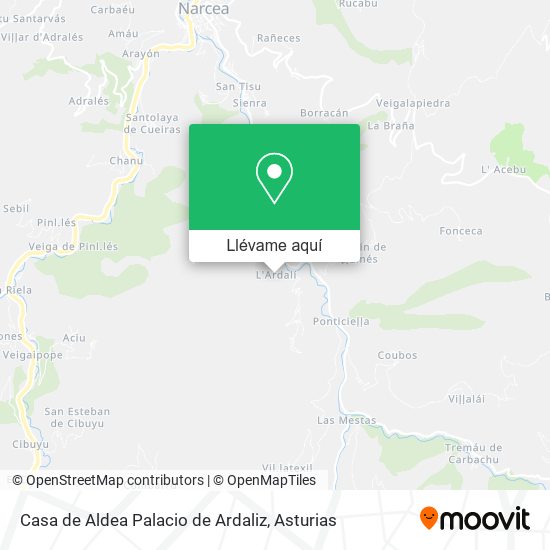 Mapa Casa de Aldea Palacio de Ardaliz