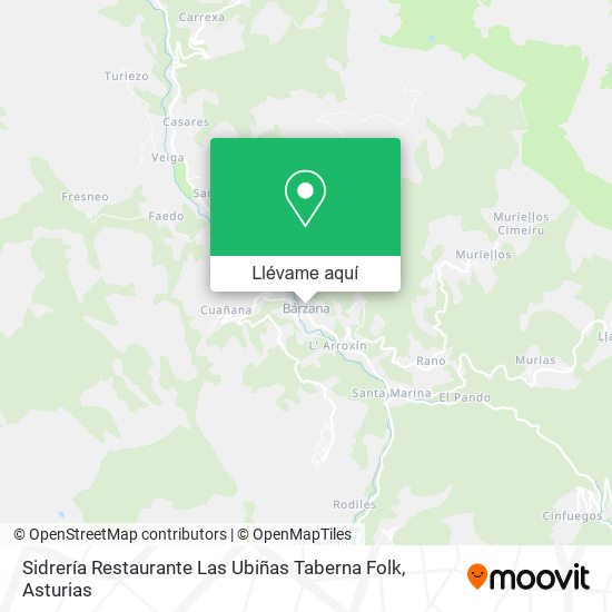 Mapa Sidrería Restaurante Las Ubiñas Taberna Folk