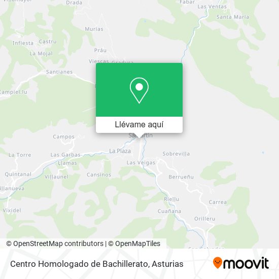 Mapa Centro Homologado de Bachillerato