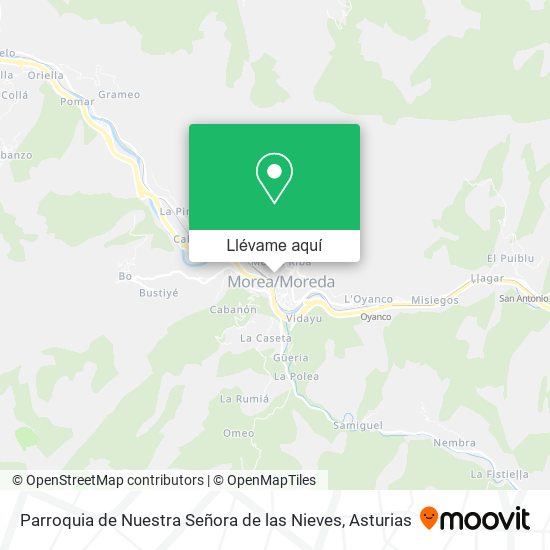 Mapa Parroquia de Nuestra Señora de las Nieves