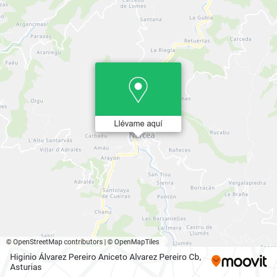 Mapa Higinio Álvarez Pereiro Aniceto Alvarez Pereiro Cb