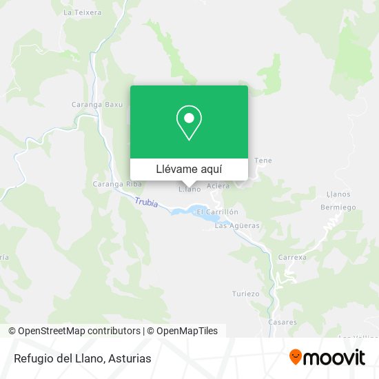 Mapa Refugio del Llano