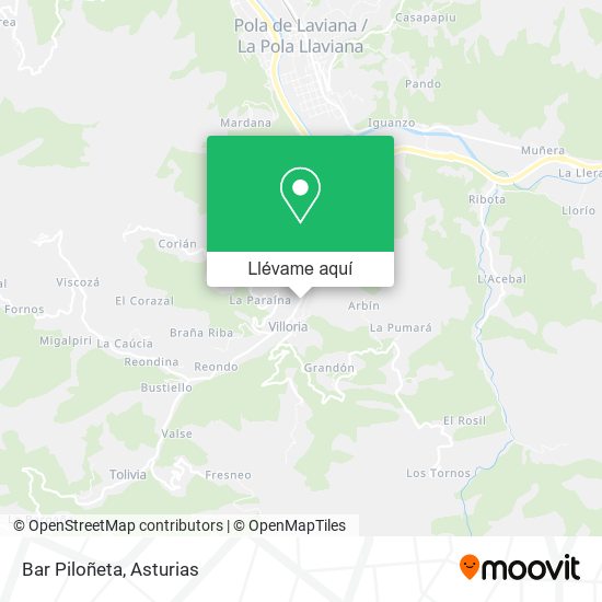 Mapa Bar Piloñeta