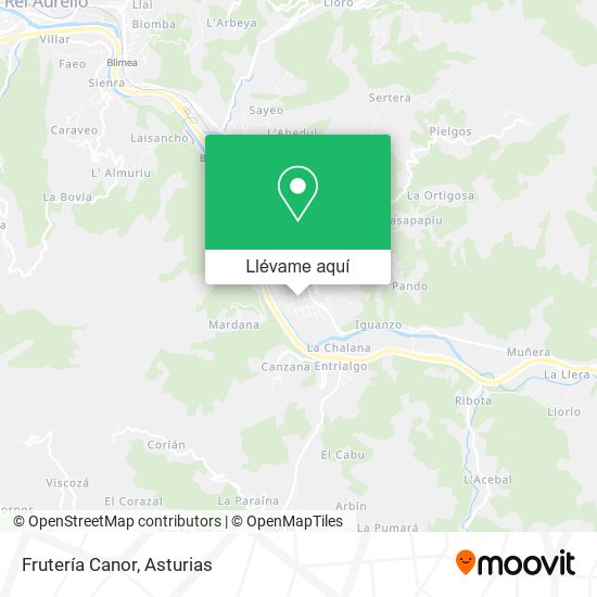 Mapa Frutería Canor