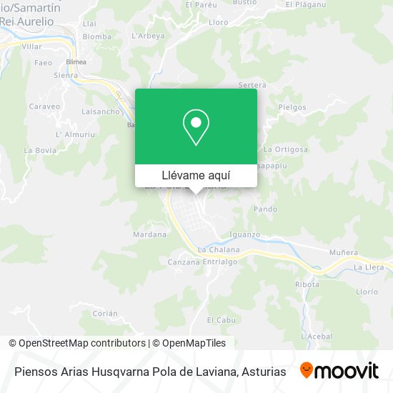 Mapa Piensos Arias Husqvarna Pola de Laviana