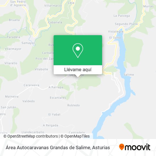 Mapa Área Autocaravanas Grandas de Salime