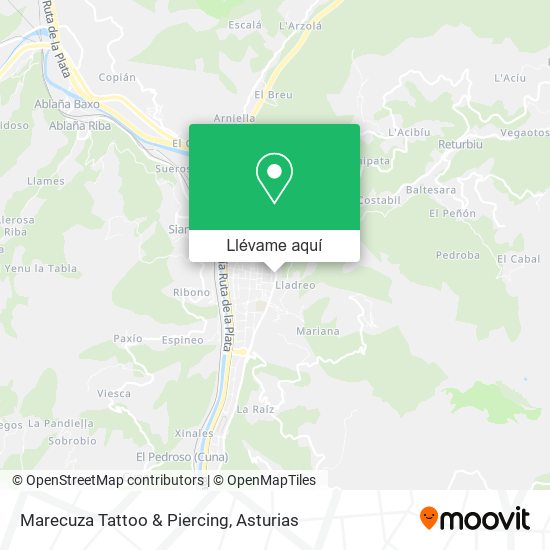 Mapa Marecuza Tattoo & Piercing