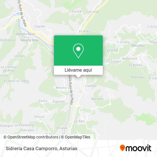 Mapa Sidrería Casa Camporro