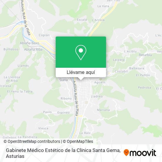 Mapa Gabinete Médico Estético de la Clínica Santa Gema