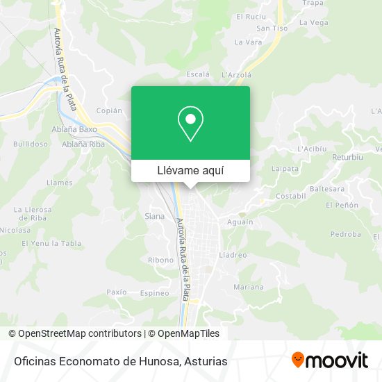 Mapa Oficinas Economato de Hunosa