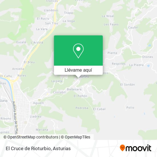 Mapa El Cruce de Rioturbio
