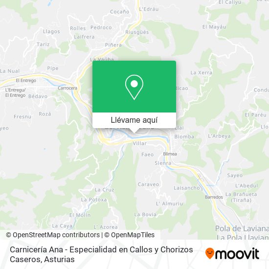Mapa Carnicería Ana - Especialidad en Callos y Chorizos Caseros