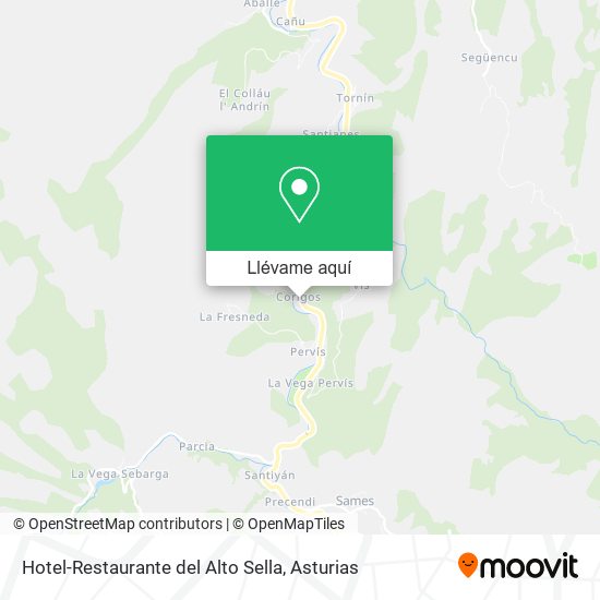 Mapa Hotel-Restaurante del Alto Sella