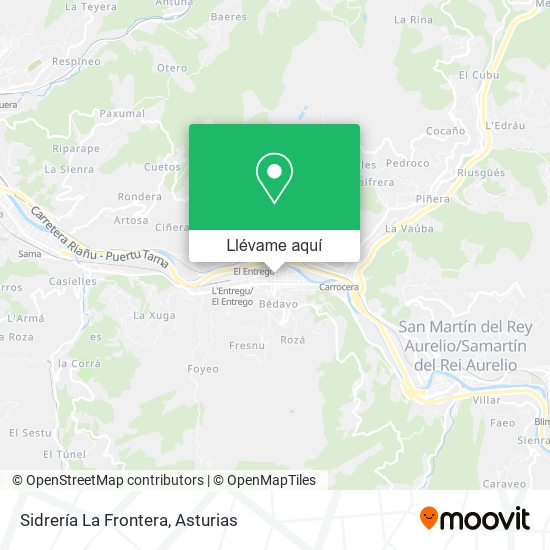 Mapa Sidrería La Frontera