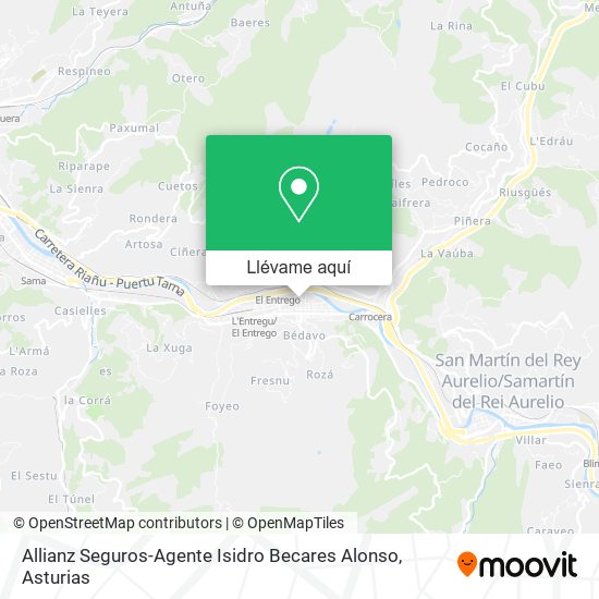 Mapa Allianz Seguros-Agente Isidro Becares Alonso