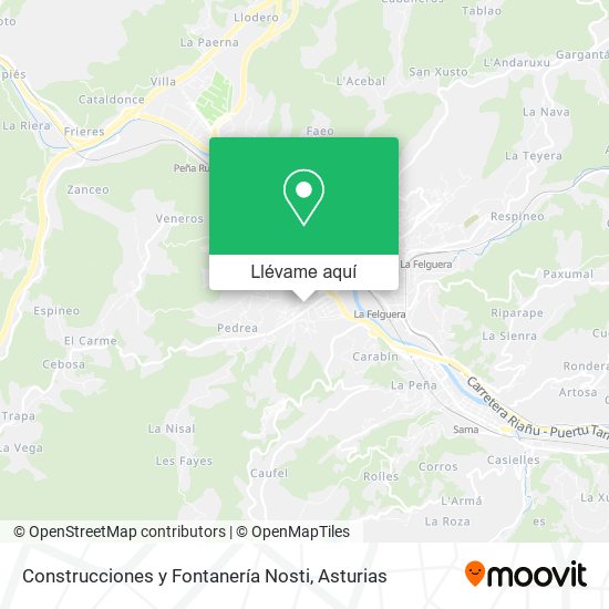 Mapa Construcciones y Fontanería Nosti