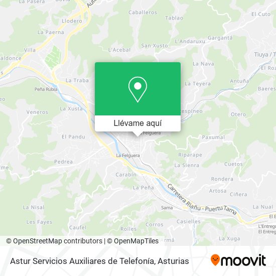 Mapa Astur Servicios Auxiliares de Telefonía