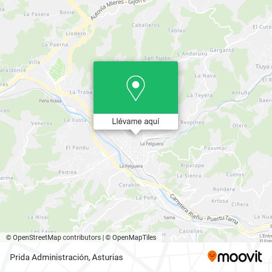 Mapa Prida Administración