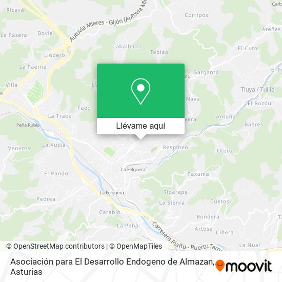 Mapa Asociación para El Desarrollo Endogeno de Almazan
