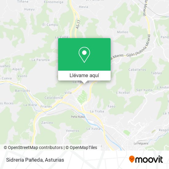 Mapa Sidrería Pañeda
