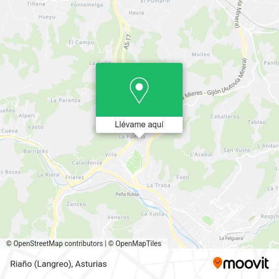 Mapa Riaño (Langreo)