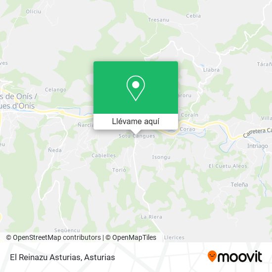 Mapa El Reinazu Asturias