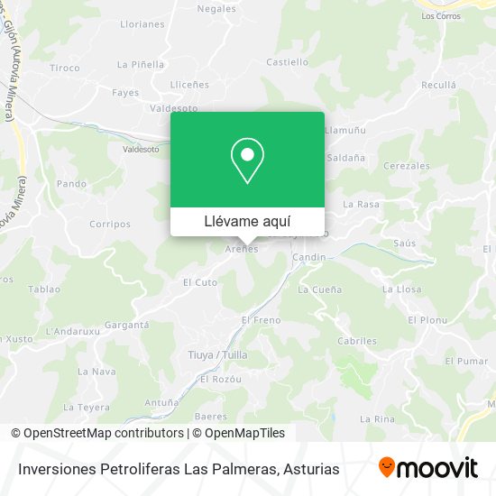 Mapa Inversiones Petroliferas Las Palmeras