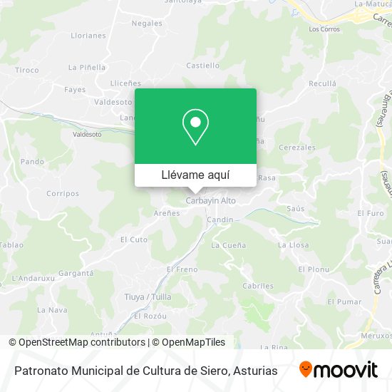 Mapa Patronato Municipal de Cultura de Siero