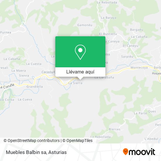 Mapa Muebles Balbin sa