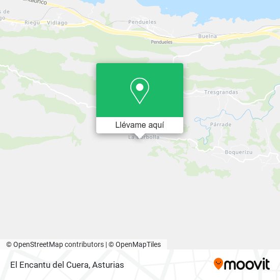 Mapa El Encantu del Cuera