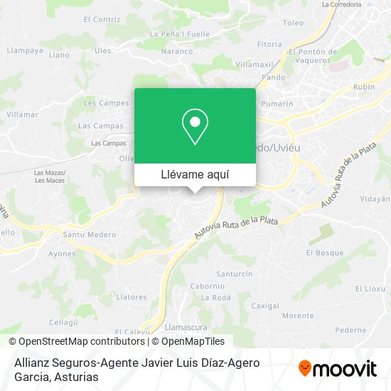 Mapa Allianz Seguros-Agente Javier Luis Díaz-Agero Garcia