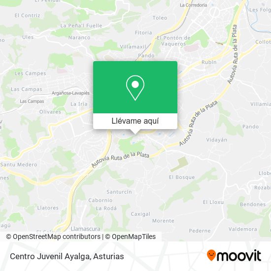 Mapa Centro Juvenil Ayalga