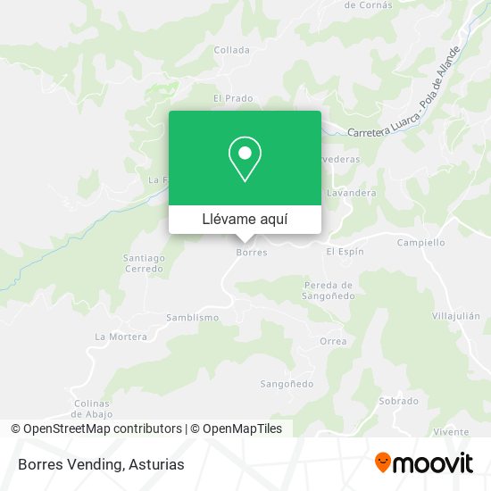 Mapa Borres Vending