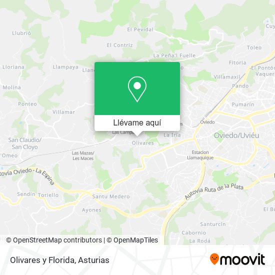 Mapa Olivares y Florida