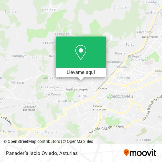 Mapa Panadería Isclo Oviedo