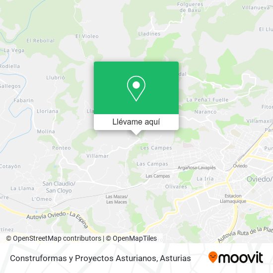 Mapa Construformas y Proyectos Asturianos