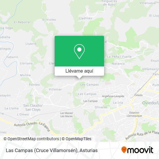 Mapa Las Campas (Cruce Villamorsén)