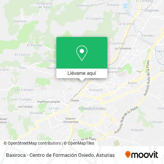 Mapa Baxiroca - Centro de Formación Oviedo