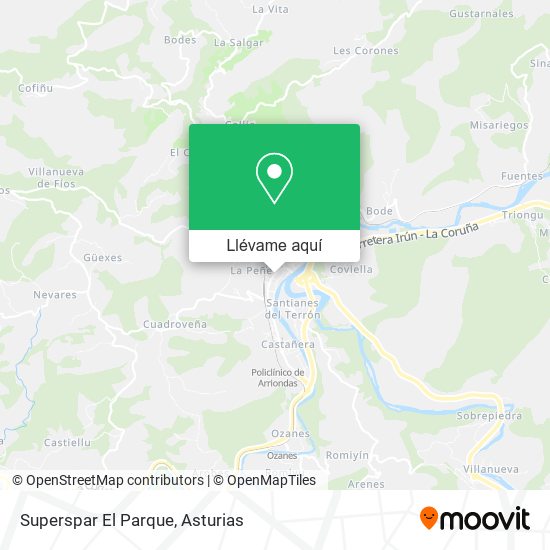 Mapa Superspar El Parque